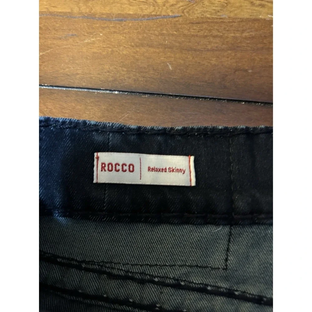 True Religion Rocco Relaxed Skinny Jeans Mens 36x33 Dark Wash Blue Denim